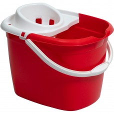 Red Plastic Mop Bucket